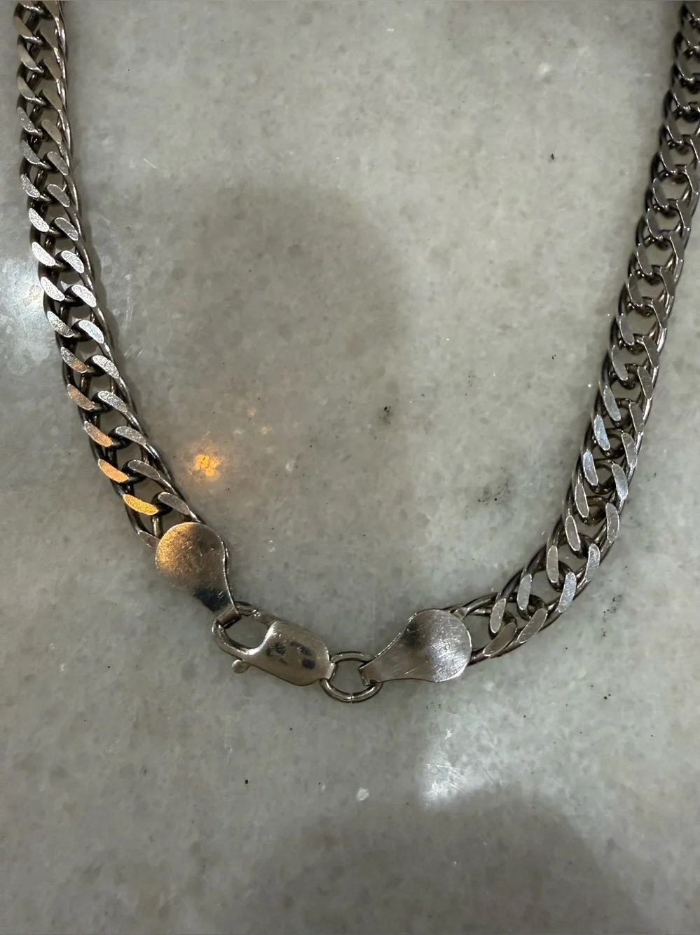 Women's Vintage Sterling Silver Curb Chain